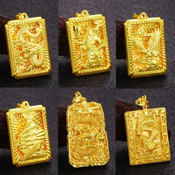 Vietnam Alluvial Gold Buddha Charms 2019 New Design Big Square Dragon Pendants for Necklace Making Jewelry Fittings
Vietnam Alluvial Gold Buddha Charms 2019 New Design Big Square Dragon Pendants for Necklace Making Jewelry Fittings