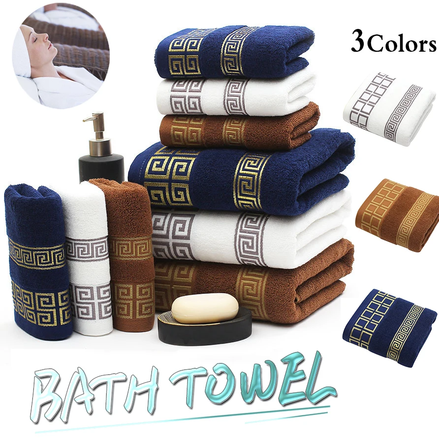 2019 New Luxury 3pcs/lot 100% Cotton Towel Set with 2 Face Washcloth+1 Bath Towels Bathroom Set for Family Guest Bathrooms Gym
2019 New Luxury 3pcs/lot 100% Cotton Towel Set with 2 Face Washcloth+1 Bath Towels Bathroom Set for Family Guest Bathrooms Gym