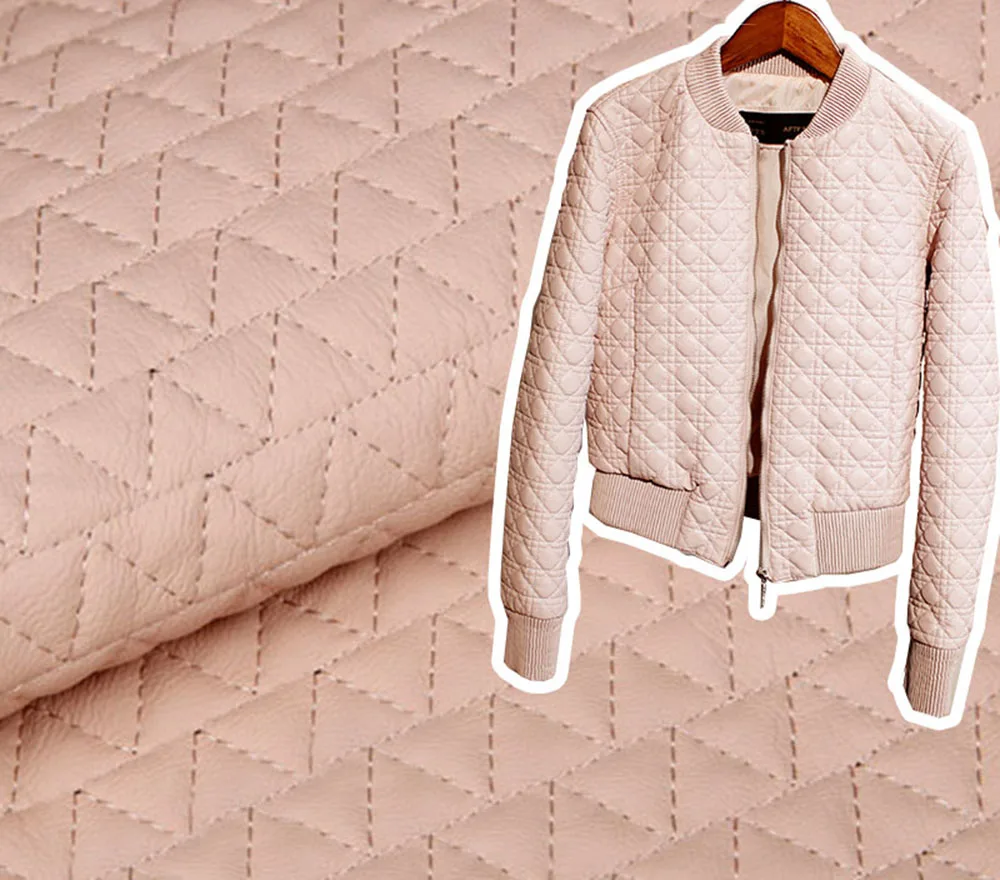 Good Quality Light Pink Artificial Leather Quilted Thick Warm Fabric for Bag Winter Clothes Coat
Good Quality Light Pink Artificial Leather Quilted Thick Warm Fabric for Bag Winter Clothes Coat