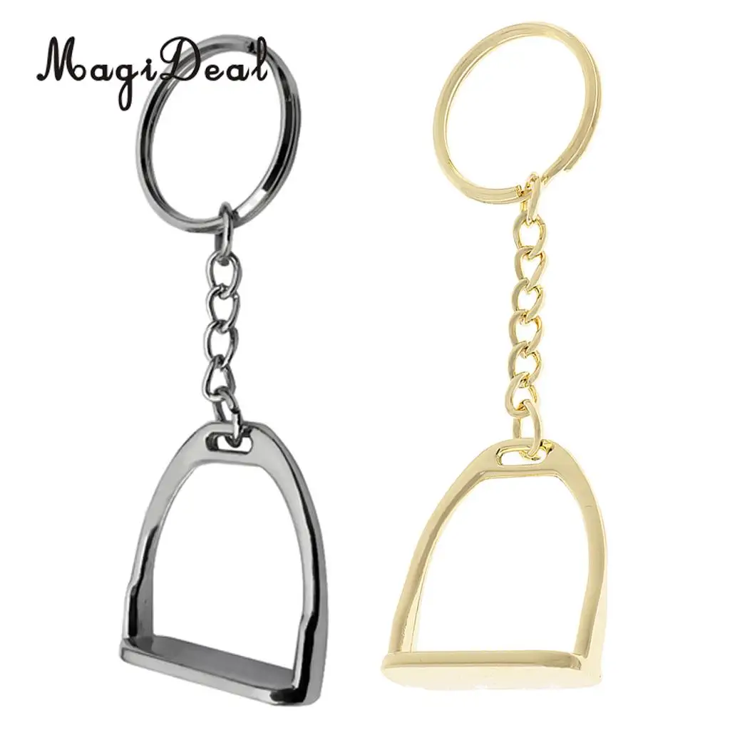 2 Pieces Zinc Alloy Stirrup Keyring Key Chain English Horse Ornament Tool Equestrian Supplies
2 Pieces Zinc Alloy Stirrup Keyring Key Chain English Horse Ornament Tool Equestrian Supplies