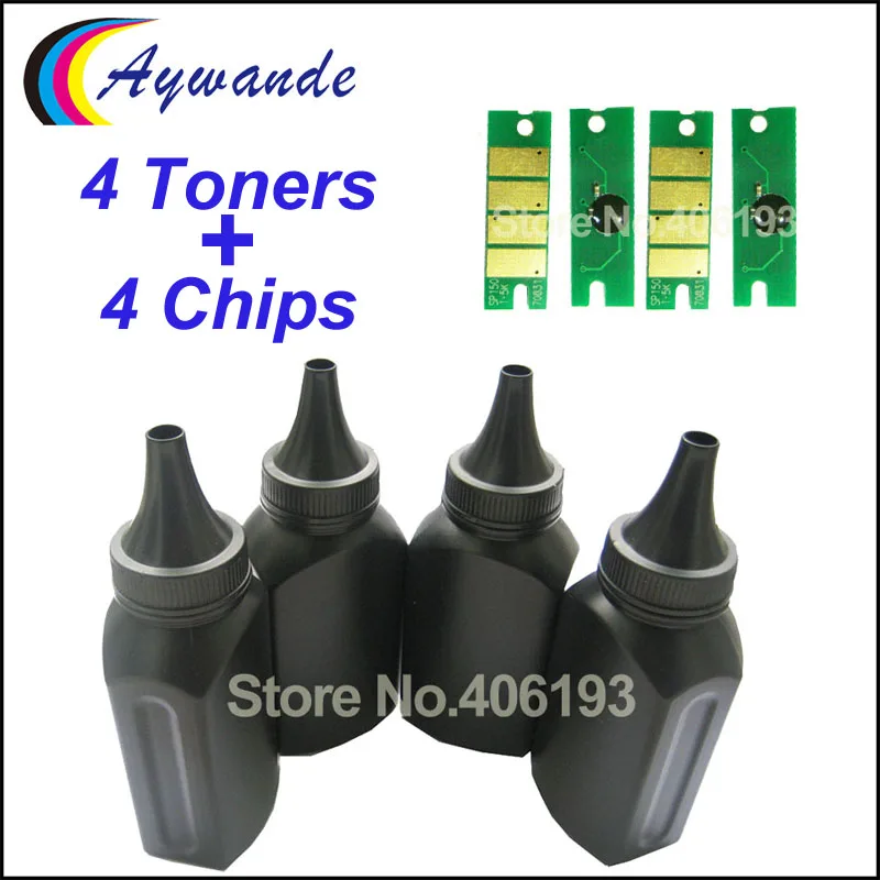 4 Toner + 4 Chips for Ricoh Aficio SP100su SP100sf SP100 SP110q SP110suq SP111sf SP112sf SP100 SP 110 SP 111 SP 112 toner powder
4 Toner + 4 Chips for Ricoh Aficio SP100su SP100sf SP100 SP110q SP110suq SP111sf SP112sf SP100 SP 110 SP 111 SP 112 toner powder