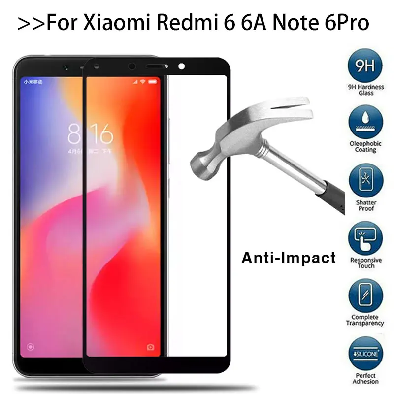 For Xiaomi Redmi Note 6 Tempered Glass Screen Protector for Xiaomi Redmi 6A Note 6 Pro Full Glas Protection Film on redmi 6glass
For Xiaomi Redmi Note 6 Tempered Glass Screen Protector for Xiaomi Redmi 6A Note 6 Pro Full Glas Protection Film on redmi 6glass