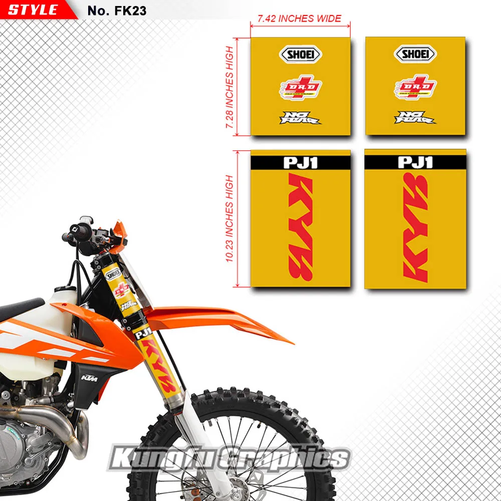 KUNGFU GRAPHICS Dirt Bike Upper Middle Fork Tube Guards Decal Racing Stickers Wraps Set for KTM Honda Suzuki Kawasaki Husqvarna
KUNGFU GRAPHICS Dirt Bike Upper Middle Fork Tube Guards Decal Racing Stickers Wraps Set for KTM Honda Suzuki Kawasaki Husqvarna