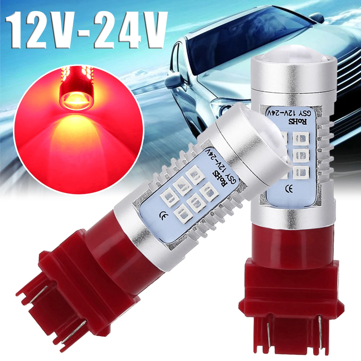 NEW 2pcs/set 3157 3156 21 LED 12V-24V Red Car Non-Polarity Tail Brake Stop Light Bulb 1200 Lm Tail Brake Signal Lamps
NEW 2pcs/set 3157 3156 21 LED 12V-24V Red Car Non-Polarity Tail Brake Stop Light Bulb 1200 Lm Tail Brake Signal Lamps
