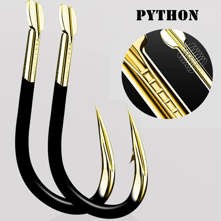 Super Hard Alloy Fishhooks Barbed Barbless 100pcs Japan High Carbon Steel Tool Boat Peche Black Gold Fishing Assist Hooks pesca
Super Hard Alloy Fishhooks Barbed Barbless 100pcs Japan High Carbon Steel Tool Boat Peche Black Gold Fishing Assist Hooks pesca