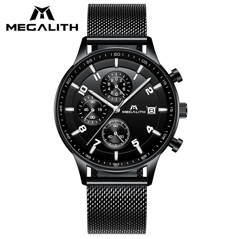 MEGALITH Fashion Luxury Quartz Mens Watch Men Clock Sport Military Gents Wristwatch Waterproof Date Chronograph Watches For Men
MEGALITH Fashion Luxury Quartz Mens Watch Men Clock Sport Military Gents Wristwatch Waterproof Date Chronograph Watches For Men