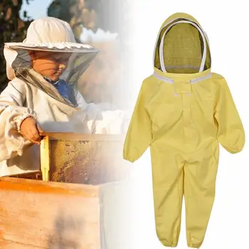120-130cm Anti-Bee Suit Yellow Cotton Children's Jumpsuit Space Suit Camouflage Clothing Cap
120-130cm Anti-Bee Suit Yellow Cotton Children's Jumpsuit Space Suit Camouflage Clothing Cap