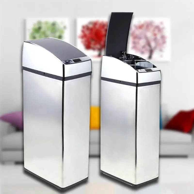6L Smart Sensor Trash Can Square Automatic Wireless Induction Waste Bin Stainless Steel Eco-friendly Dustbin Household Trash Bin
6L Smart Sensor Trash Can Square Automatic Wireless Induction Waste Bin Stainless Steel Eco-friendly Dustbin Household Trash Bin