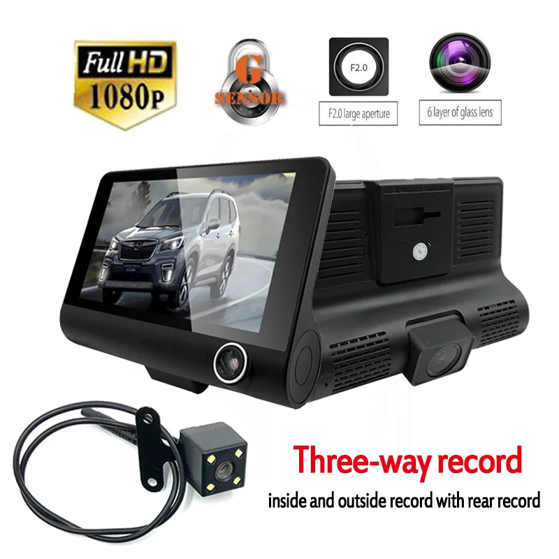 Car DVR 3 Cameras Lens 4.0 Inch Dash Camera Dual Lens With Rearview Camera Video Recorder Auto Registrator Dvrs Dash Cam
Car DVR 3 Cameras Lens 4.0 Inch Dash Camera Dual Lens With Rearview Camera Video Recorder Auto Registrator Dvrs Dash Cam