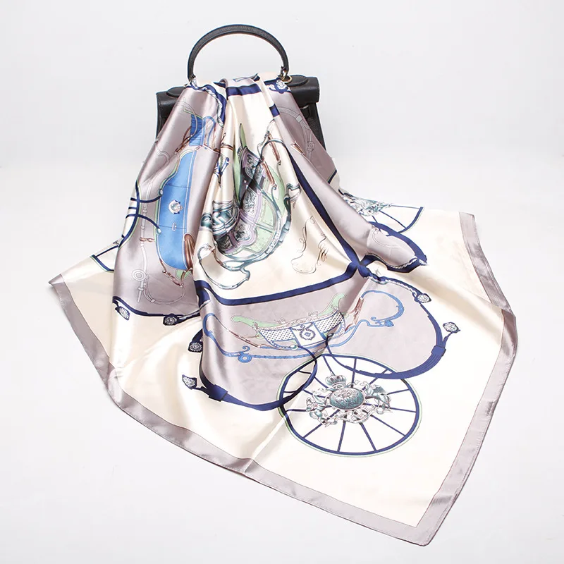 Women's 2019 explosion models hot spring satin 90*90cm retro altar printing silk square scarf
Women's 2019 explosion models hot spring satin 90*90cm retro altar printing silk square scarf