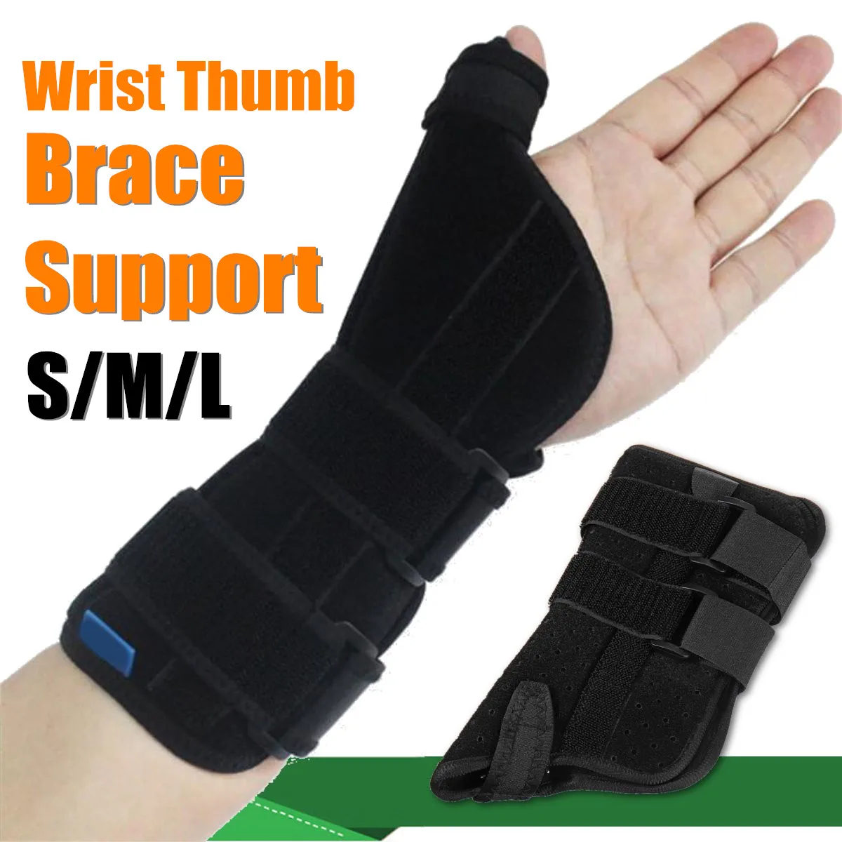 Wrist Thumb Brace Support Carpal Sprain Splint Stabiliser Orthosis Protector Personal Health Care Adjustable Black S/M/L
Wrist Thumb Brace Support Carpal Sprain Splint Stabiliser Orthosis Protector Personal Health Care Adjustable Black S/M/L