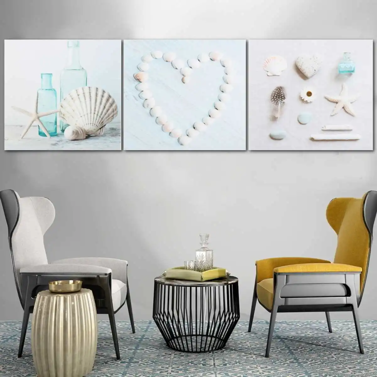 3Pcs/Set 20x20cm Triptych Canvas Painting Shell Heart Cobblestone Wall Mount Hanging Paintings Room Decor Picture Frameless New
3Pcs/Set 20x20cm Triptych Canvas Painting Shell Heart Cobblestone Wall Mount Hanging Paintings Room Decor Picture Frameless New