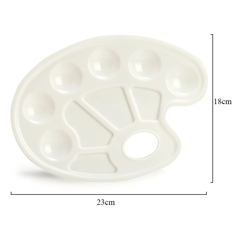 1PC 7 Holes With Thumb Hole White Plastic Palette Multifunction Drawing Tray Painted Palette For School Art Supplies Accessories
1PC 7 Holes With Thumb Hole White Plastic Palette Multifunction Drawing Tray Painted Palette For School Art Supplies Accessories