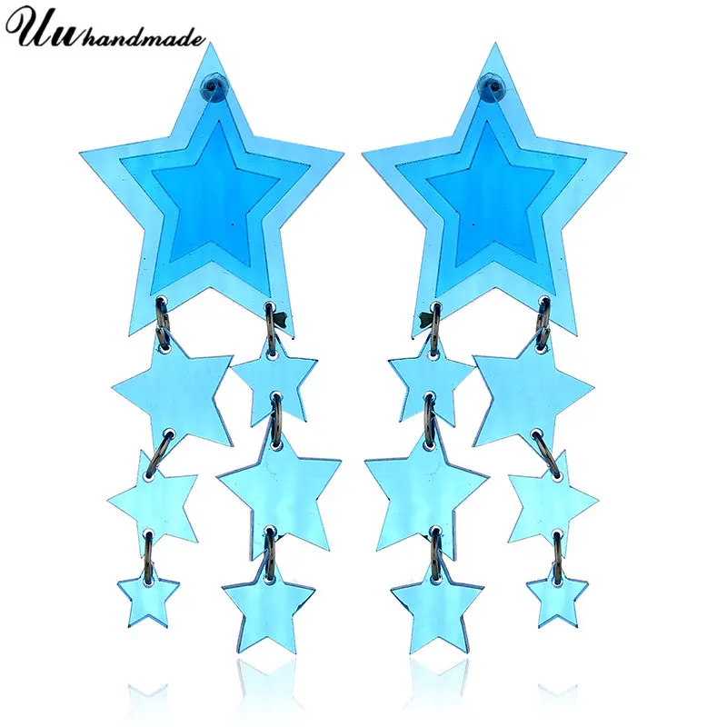 New Fashion Jewelry Acrylic Earring Blue Star Long Tassel Earrings for Women Dangle Earings Brincos Orecchini Brinco Pendientes
New Fashion Jewelry Acrylic Earring Blue Star Long Tassel Earrings for Women Dangle Earings Brincos Orecchini Brinco Pendientes