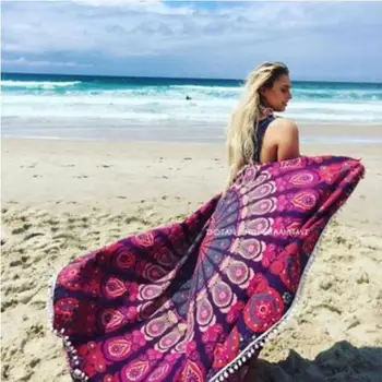 Summer Printed Floral Beach Towel Colorful Tassel Round Beach Towels For Living Room Home Decor Boho Style Bath Towels Red Blue
Summer Printed Floral Beach Towel Colorful Tassel Round Beach Towels For Living Room Home Decor Boho Style Bath Towels Red Blue