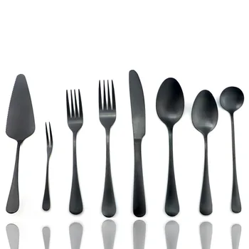 Royal 29Pcs Matte Black Stainless Steel Utensils Cutlery Dinnerware Set Steak Knife Dessert Fork Scoop Christmas Party Tableware
Royal 29Pcs Matte Black Stainless Steel Utensils Cutlery Dinnerware Set Steak Knife Dessert Fork Scoop Christmas Party Tableware