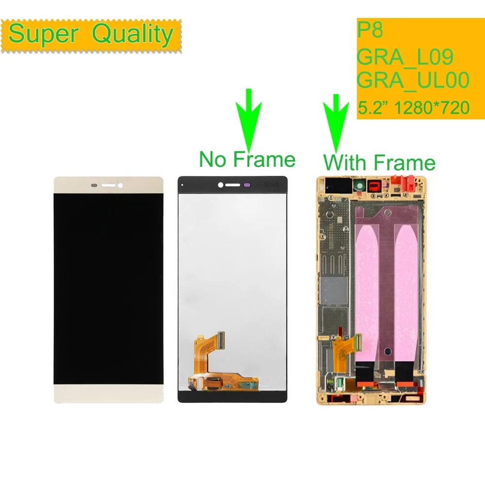 10Pcs/lot P8 5.2 Inch Lcd + Frame For Huawei P8 GRA_L09 GRA_UL00 GRA-L09 GRA-UL00 Lcd Screen Display Touch Digitizer Assembly
10Pcs/lot P8 5.2 Inch Lcd + Frame For Huawei P8 GRA_L09 GRA_UL00 GRA-L09 GRA-UL00 Lcd Screen Display Touch Digitizer Assembly