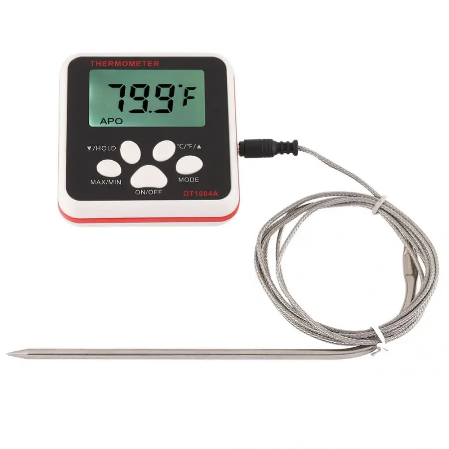 Instant Read Digital Thermometer Timer Kitchen BBQ Meat Thermometer With Remote Probe Oven Temperature Gauge Alert Home
Instant Read Digital Thermometer Timer Kitchen BBQ Meat Thermometer With Remote Probe Oven Temperature Gauge Alert Home