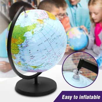 30cm Inflatable World Globe Earth With Holder Teaching Geography Map Beach Ball Kids Educational Toy Miniatures office gadgets
30cm Inflatable World Globe Earth With Holder Teaching Geography Map Beach Ball Kids Educational Toy Miniatures office gadgets