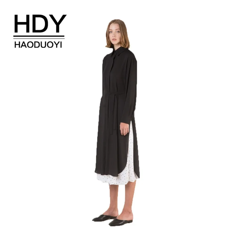 HDY Haoduoyi 2019 Hidden buckle fold cuff removable waistband high side open arc hem dress
HDY Haoduoyi 2019 Hidden buckle fold cuff removable waistband high side open arc hem dress