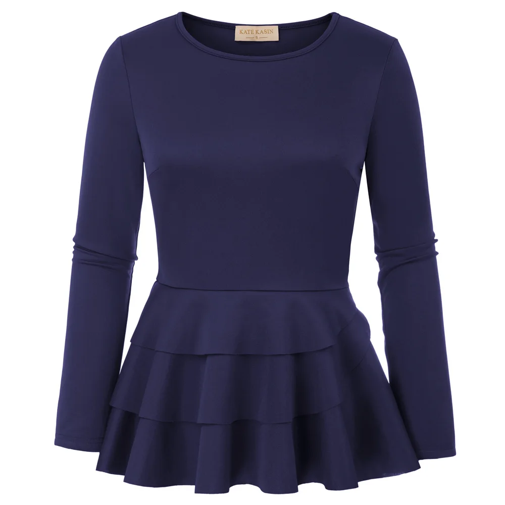 Women Vintage Long Sleeve tee shirt classic retro Crew Neck 3-Tier Design Ruffle Spring Fall clothes ladies solid T-Shirt Tops
Women Vintage Long Sleeve tee shirt classic retro Crew Neck 3-Tier Design Ruffle Spring Fall clothes ladies solid T-Shirt Tops