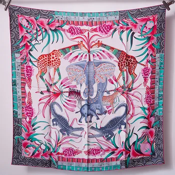 100% Silk Twill Scarf Women Shawl Headband Hijab Kerchief Scarves Poncho Foulard Beautiful Wild Animals Pattern 90*90cm
100% Silk Twill Scarf Women Shawl Headband Hijab Kerchief Scarves Poncho Foulard Beautiful Wild Animals Pattern 90*90cm