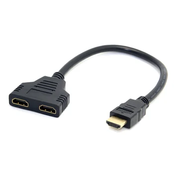 10pcs/lot CY One HDMI Male to Dual HDMI Female Y Splitter Switch Extension Adapter Cable for PC HDTV Laptop 1080P
10pcs/lot CY One HDMI Male to Dual HDMI Female Y Splitter Switch Extension Adapter Cable for PC HDTV Laptop 1080P