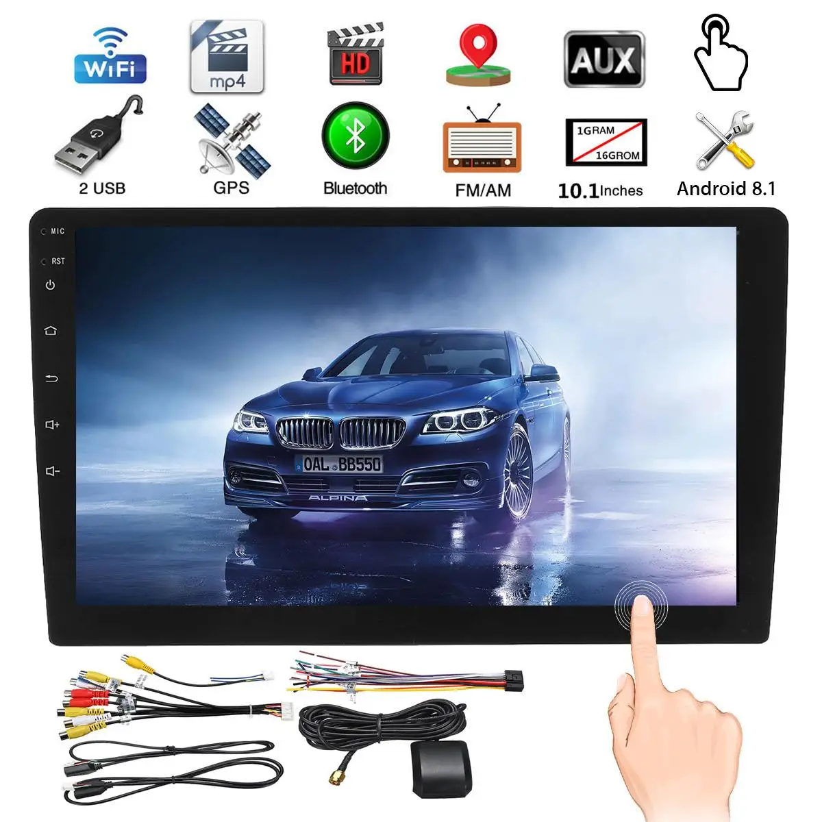 10.1" 2 Din WIFI Android 8.1 Car MP5 Player bluetooth 16G Touchs Screen Car Stereo Radio Video Universal GPS Multimedia Player
10.1" 2 Din WIFI Android 8.1 Car MP5 Player bluetooth 16G Touchs Screen Car Stereo Radio Video Universal GPS Multimedia Player