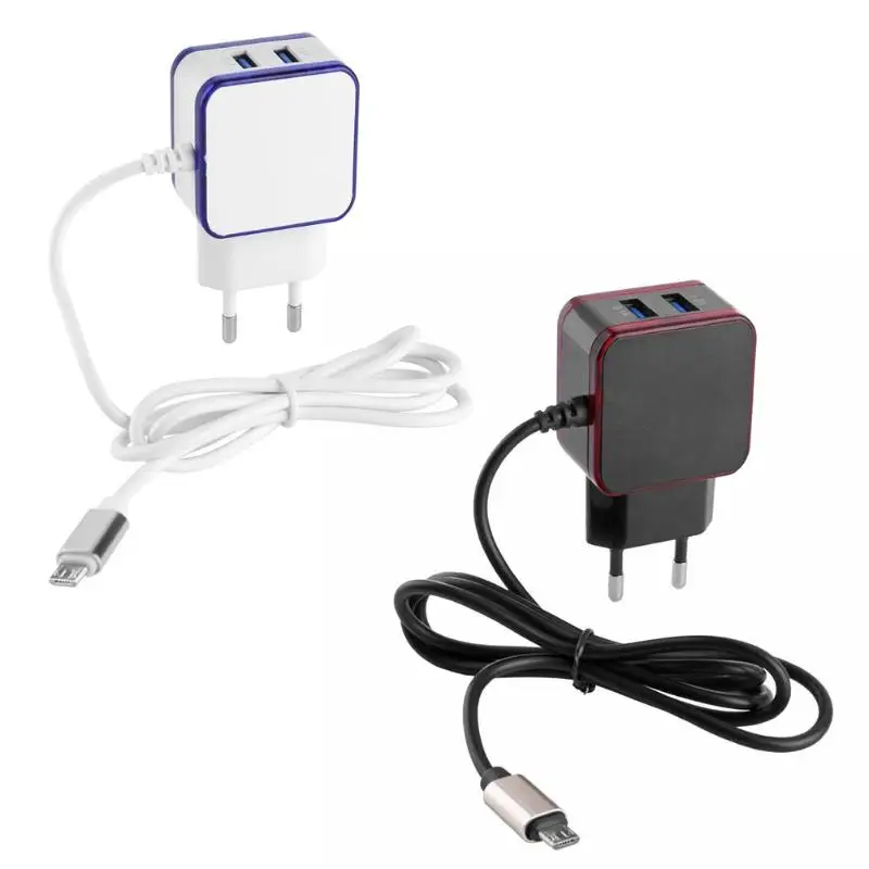 2 Ports USB Charger 5V 3.1A Fast Charging Wall Adapter with Micro USB Data Charging Cable for Android Mobile Phone USB Charger
2 Ports USB Charger 5V 3.1A Fast Charging Wall Adapter with Micro USB Data Charging Cable for Android Mobile Phone USB Charger