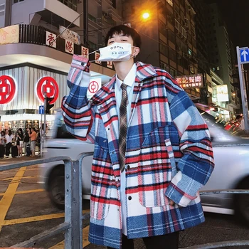2018 Winter Men's Lattice Printing Worsted Wool Blends Snow Jacket Overcoat Loose Cashmere Cotton-padded Clothes Coat Size S-XL
2018 Winter Men's Lattice Printing Worsted Wool Blends Snow Jacket Overcoat Loose Cashmere Cotton-padded Clothes Coat Size S-XL