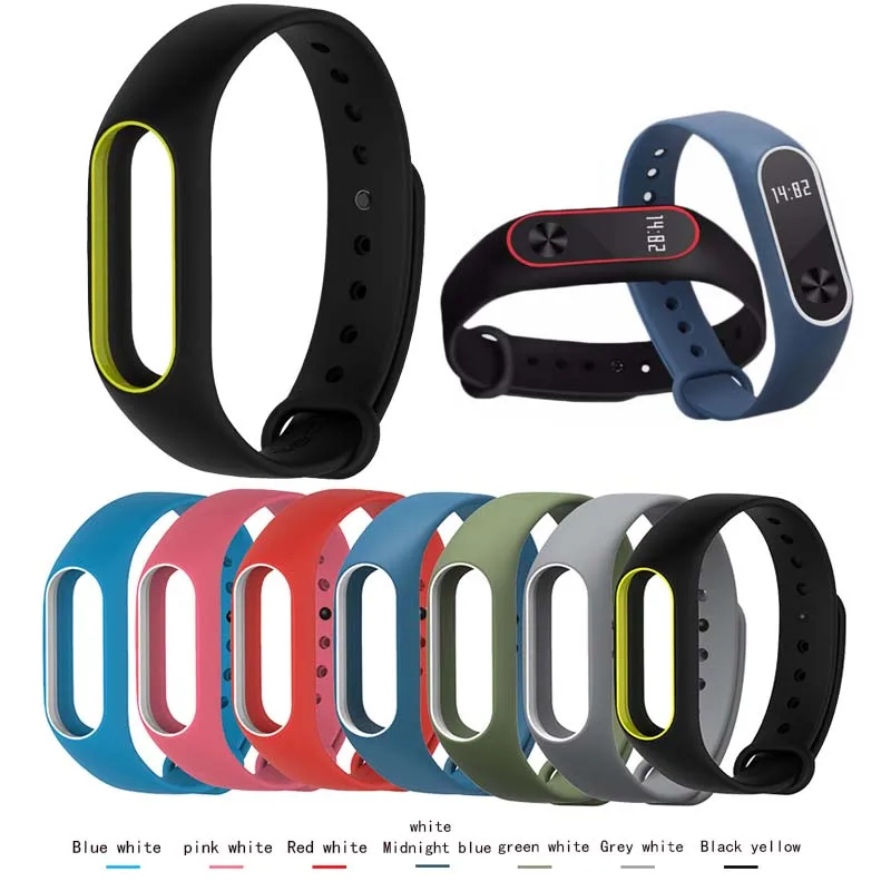 Силиконовый ремешок для Xiaomi Mi Band 2 цветной сменный Браслет 1 шт.|Ремешки часов| |