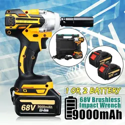 68V 9000mAh 520N. m беспроводная литий-ионная батарея Электрический ударный гайковерт бесщеточный с перезаряжаемой батареей AC 100-240V
