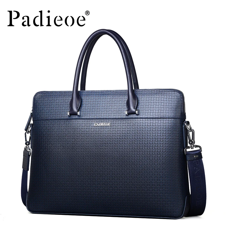 Padieoe сумка мужская натуральная кожа портфель мужские сумки через плечо для