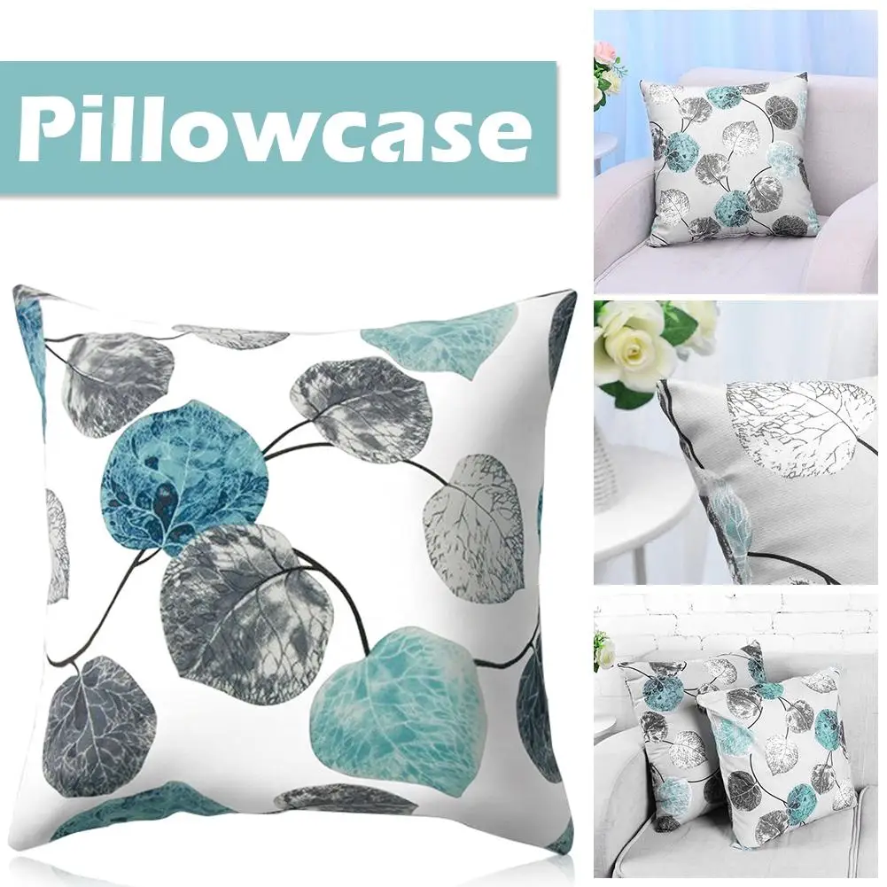 Pillowcases Decorative Pillows 45x45 Fashionable Nordic Style Simple Gray Blue Leaf Pattern Polyester Peach Skin Pillow Case #EO
Pillowcases Decorative Pillows 45x45 Fashionable Nordic Style Simple Gray Blue Leaf Pattern Polyester Peach Skin Pillow Case #EO