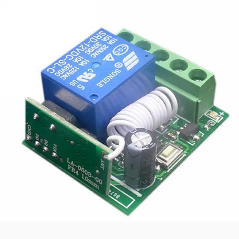 Pohiks 433mhz 10A 1 Channel Receiver Wireless Relay RF Remote Control DC12V DIY Integrated Circuits Switch Module
Pohiks 433mhz 10A 1 Channel Receiver Wireless Relay RF Remote Control DC12V DIY Integrated Circuits Switch Module