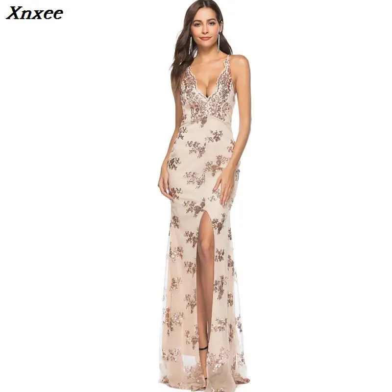 Xnxee vestidos sexy summer womens clothing party dress gold sequin glitter long suspender black elegant woman club dresses 2019
Xnxee vestidos sexy summer womens clothing party dress gold sequin glitter long suspender black elegant woman club dresses 2019