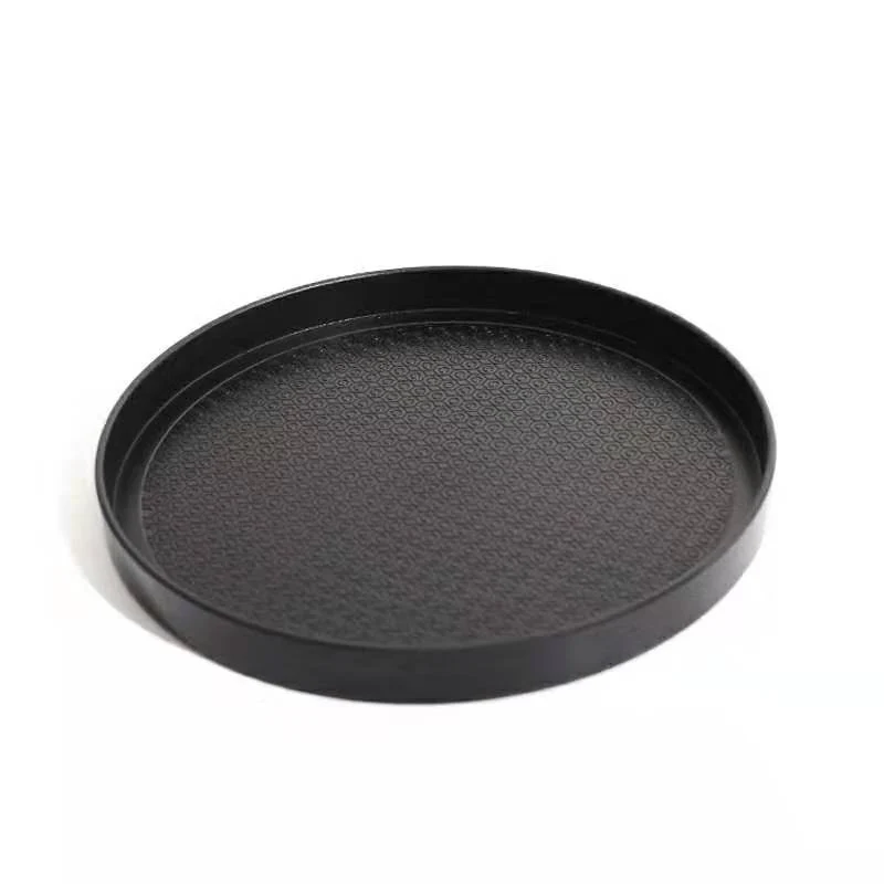 

Round Natural Plastic Serving Tray Plate Tea Food Server Dishes Water Drink Platter Food Melamine Fruit Dish Home Small Tray