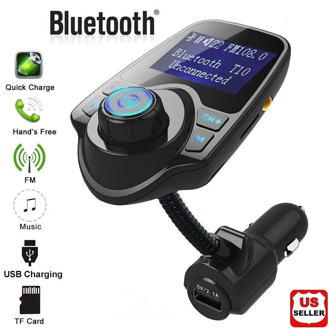 Wireless Bluetooth Car MP3 Player FM Transmitter USB 5V, 2.1A 150g Charger 1.44inch Adapter Yes T10 Music
Wireless Bluetooth Car MP3 Player FM Transmitter USB 5V, 2.1A 150g Charger 1.44inch Adapter Yes T10 Music
