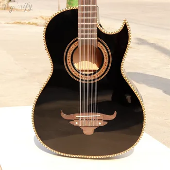 China factory black 10 string acoustic electric guitar with tuner function EQ guitarra eletrica
China factory black 10 string acoustic electric guitar with tuner function EQ guitarra eletrica