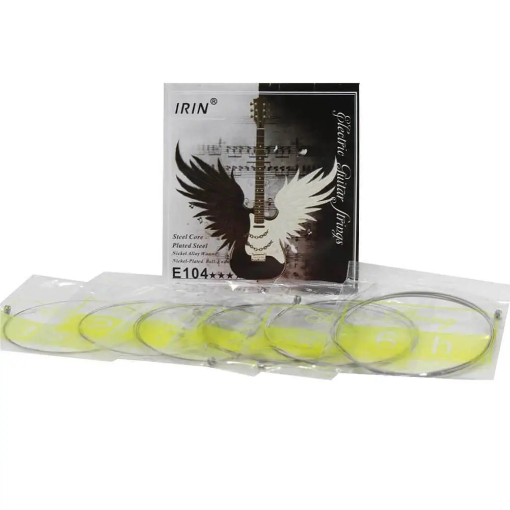 E104 6pcs/set Professional Electric Guitar Strings Steel Core Nickel Alloy Wound Strings for Electric Guitar 
E104 6pcs/set Professional Electric Guitar Strings Steel Core Nickel Alloy Wound Strings for Electric Guitar