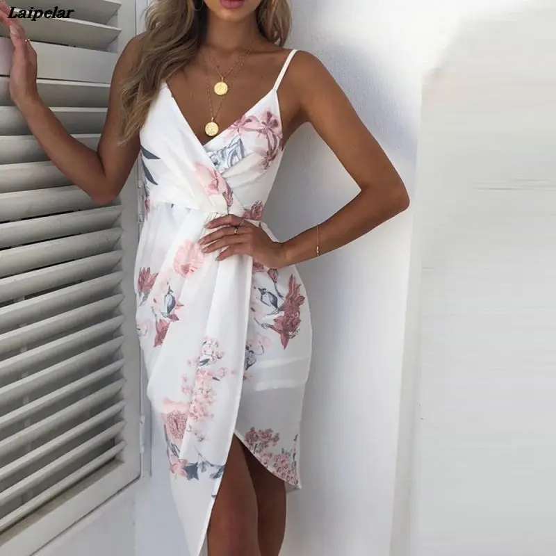 Women Camisole Sleeveless Printing Irregular Tighten Buttocks Tighten Dress Print dress with a smell summer dresses Fashion
Women Camisole Sleeveless Printing Irregular Tighten Buttocks Tighten Dress Print dress with a smell summer dresses Fashion