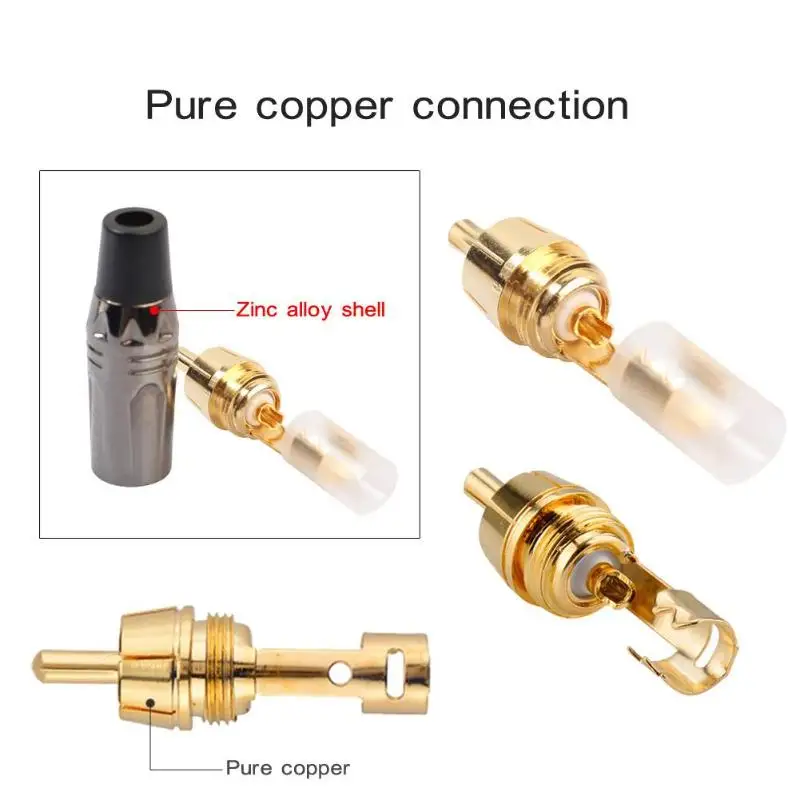 Professional RCA Gold Plated Wire Connector Cable RCA Male Plug Adapter Converter for Speaker Audio for audio cables
Professional RCA Gold Plated Wire Connector Cable RCA Male Plug Adapter Converter for Speaker Audio for audio cables