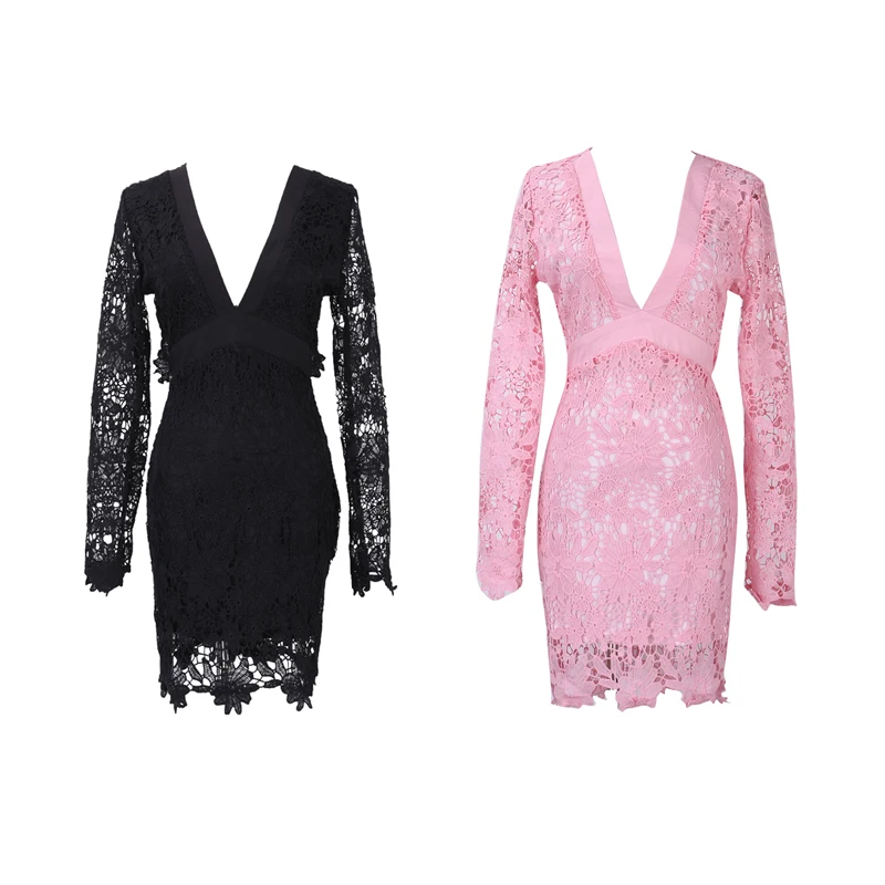 Newly Fashion Sexy Women Summer Dress 2 Style Long Sleeve V-Neck Back Hollow Out Lace Floral Skinny Mini Dress
Newly Fashion Sexy Women Summer Dress 2 Style Long Sleeve V-Neck Back Hollow Out Lace Floral Skinny Mini Dress