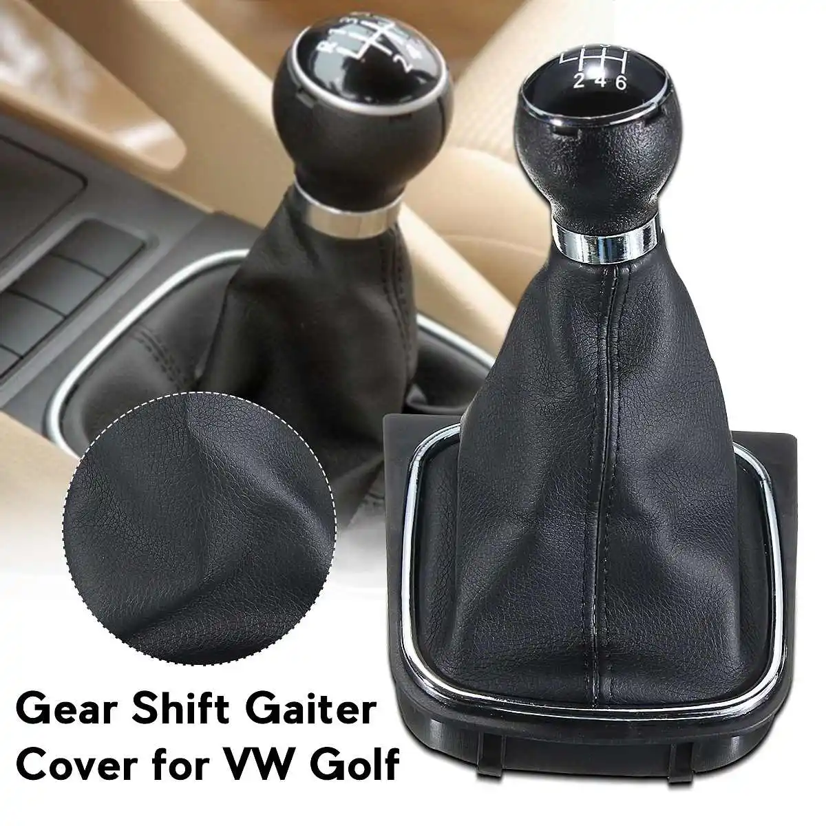 6 Speed Car MT Gear Shift Knob Lever Shifter Leather Gaiter Boot Cover For VW Golf/Rabbit/Jetta MK5 MK6
6 Speed Car MT Gear Shift Knob Lever Shifter Leather Gaiter Boot Cover For VW Golf/Rabbit/Jetta MK5 MK6