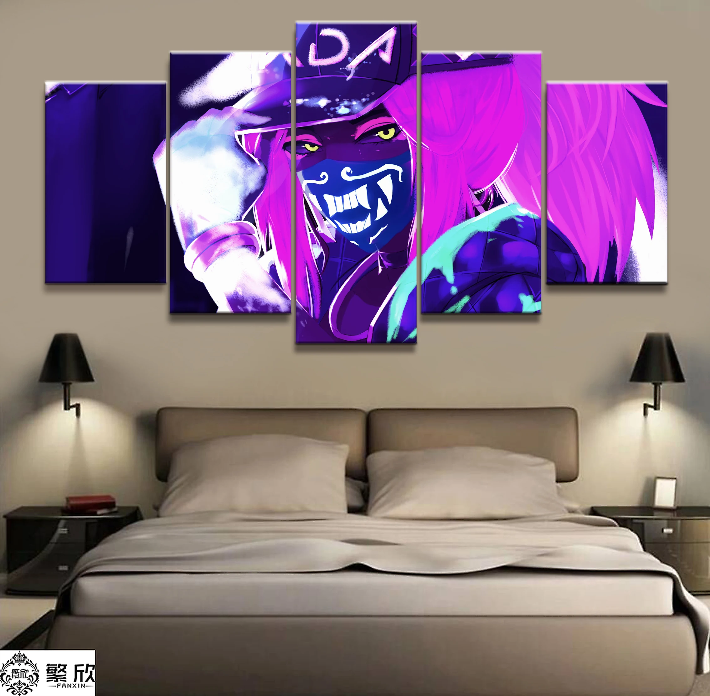 5 Panel Akali K/DA LOL League of Legends Game Canvas Printed Painting For Living Room Wall Art Decor HD Picture Artworks Poster
5 Panel Akali K/DA LOL League of Legends Game Canvas Printed Painting For Living Room Wall Art Decor HD Picture Artworks Poster