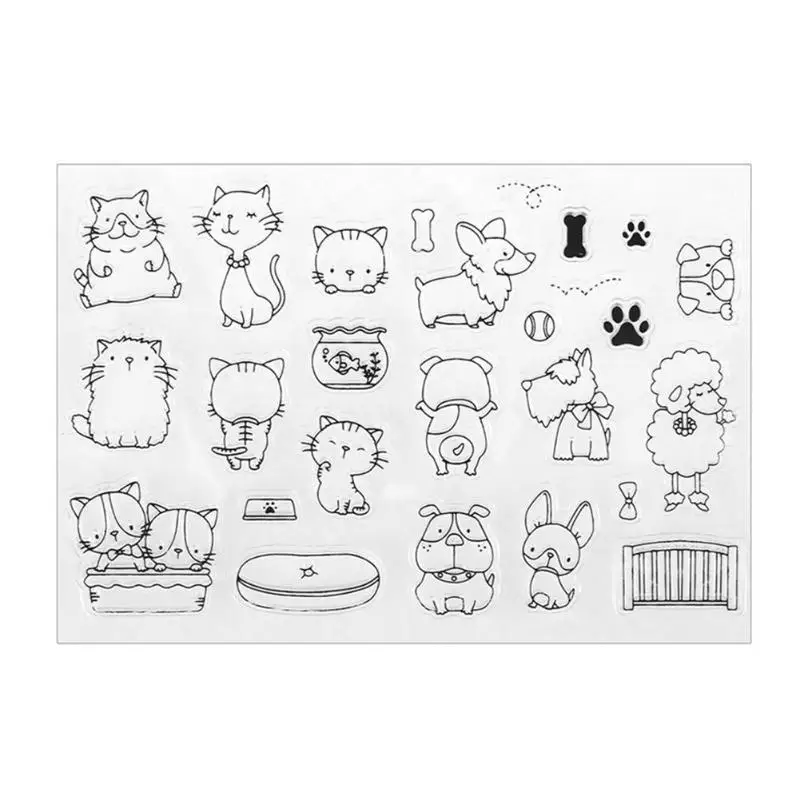 Lovely Cat Sticker Transparent Clear Silicone Stamp Seal DIY Scrapbooking/Photo Album/Hand Account Decoration Clear Stamp Sheets
Lovely Cat Sticker Transparent Clear Silicone Stamp Seal DIY Scrapbooking/Photo Album/Hand Account Decoration Clear Stamp Sheets