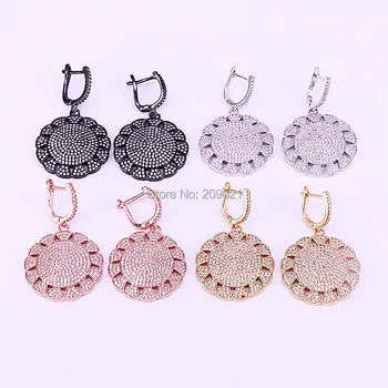 3Pair New Fashion Micro Paved CZ Cubic Zirconia Flower Dangle Earrings for Women Bridal Wedding Party Jewelry
3Pair New Fashion Micro Paved CZ Cubic Zirconia Flower Dangle Earrings for Women Bridal Wedding Party Jewelry