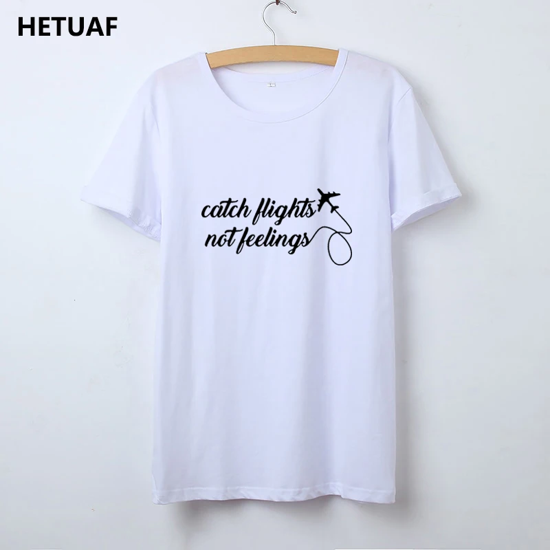 HETUAF Funny T Shirt Women Tops Catch Flights Not Feelings T-shirt Women's Hip Hop Pattern Airplane Tee Shirt Femme Dropshipping
HETUAF Funny T Shirt Women Tops Catch Flights Not Feelings T-shirt Women's Hip Hop Pattern Airplane Tee Shirt Femme Dropshipping