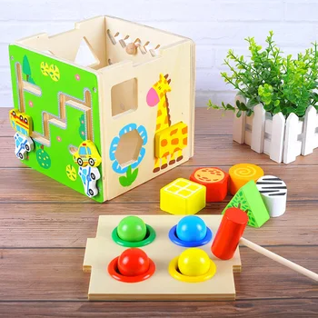 Baby Wooden Cube Knocking Ball Developmental Toy Geometry Block Jigsaw Twist & Roll Car and Animal Blocks Color & Shapes
Baby Wooden Cube Knocking Ball Developmental Toy Geometry Block Jigsaw Twist & Roll Car and Animal Blocks Color & Shapes