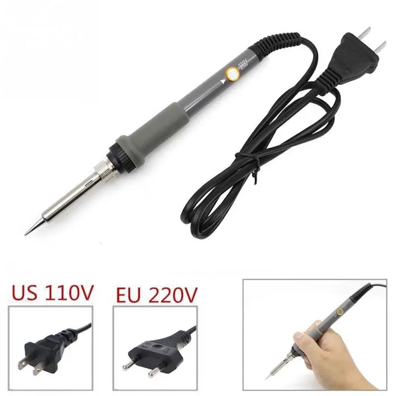 Soldering Iron 110V/220V 60W US/EU Plug Rubber Handle Adjustable Electric Temperature Welding Tool #0213
Soldering Iron 110V/220V 60W US/EU Plug Rubber Handle Adjustable Electric Temperature Welding Tool #0213